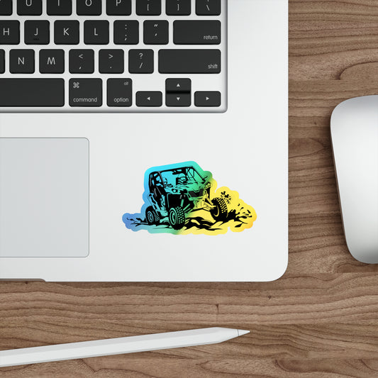 Slingin' Mud Side By Side Holographic Sticker
