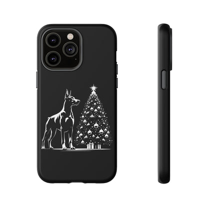 Doberman Christmas Tree iPhone Case
