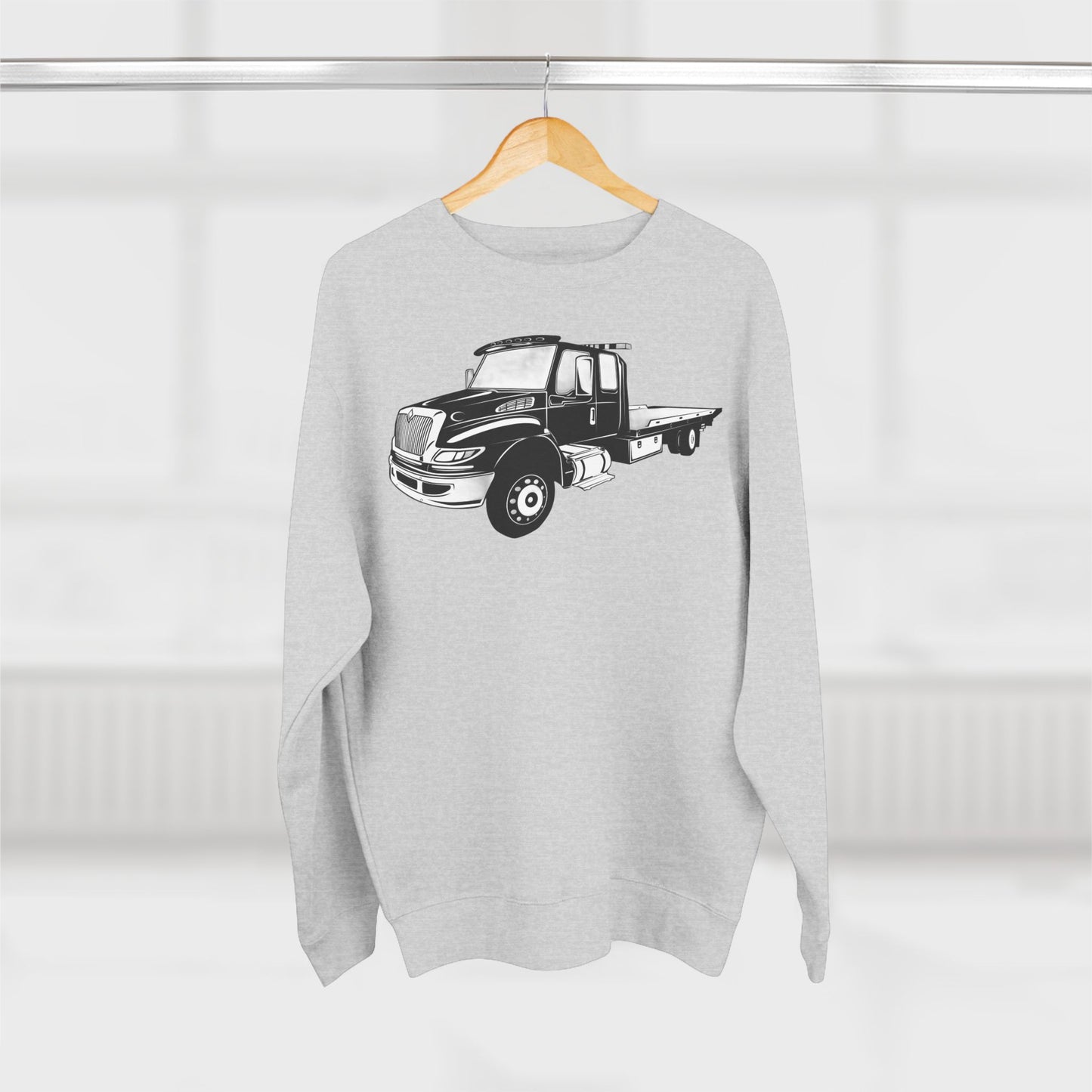 Flatbed Tow Truck Unisex Crewneck Sweatshirt