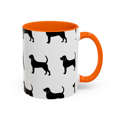Bloodhound Silhouette 2-Tone Coffee Mug