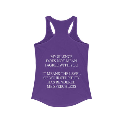 Speechless Women's Racerback Tank