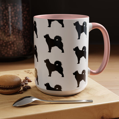 Malamute Silhouette 2-Tone Coffee Mug
