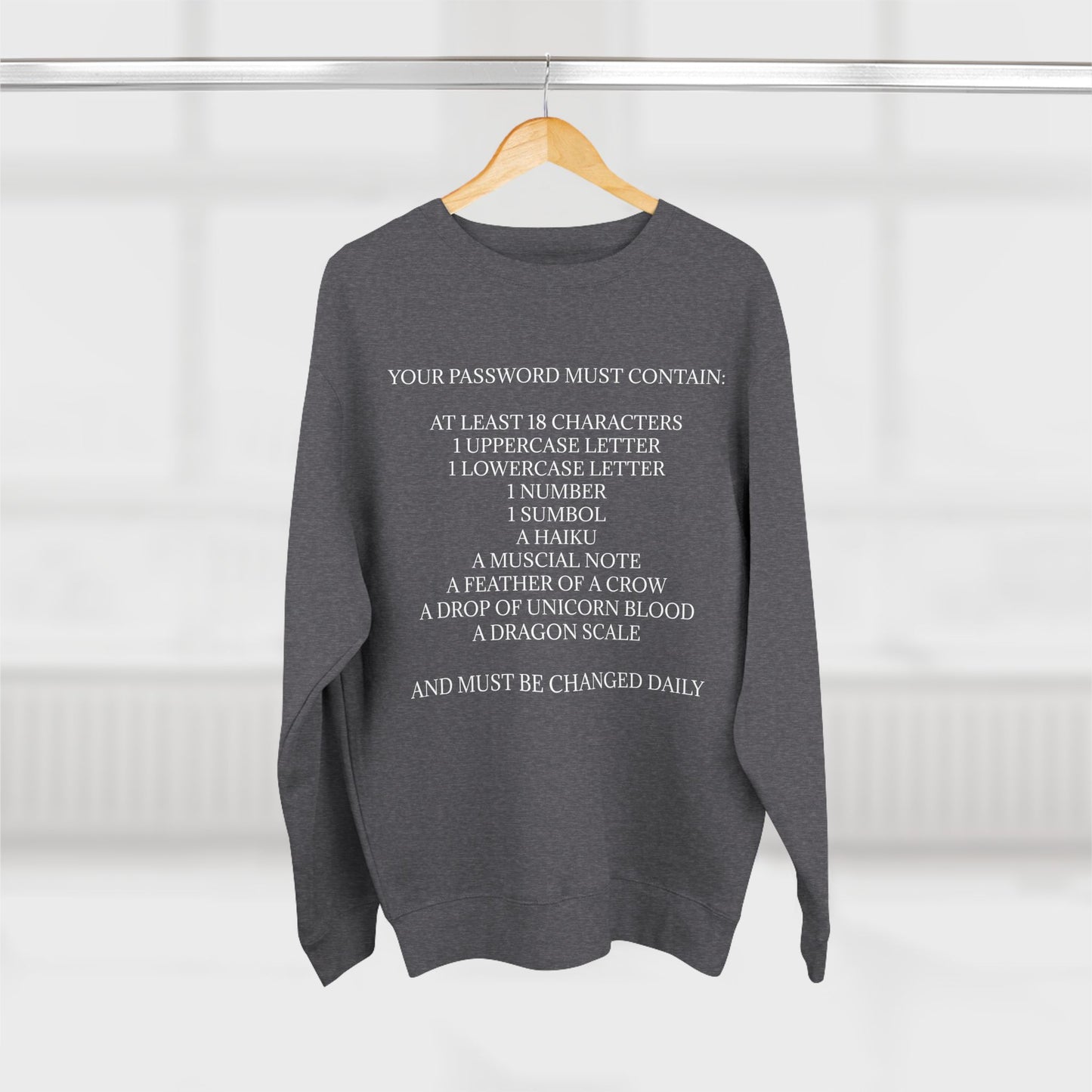 Password Unisex Crewneck Sweatshirt
