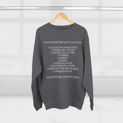 Password Unisex Crewneck Sweatshirt