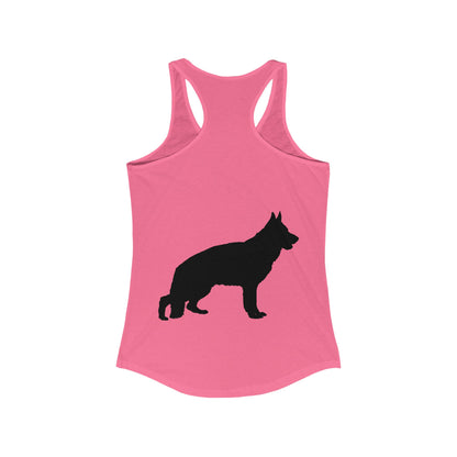 German Shepherd Silhouette Women's Racerback Tank