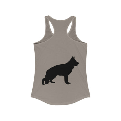German Shepherd Silhouette Women's Racerback Tank