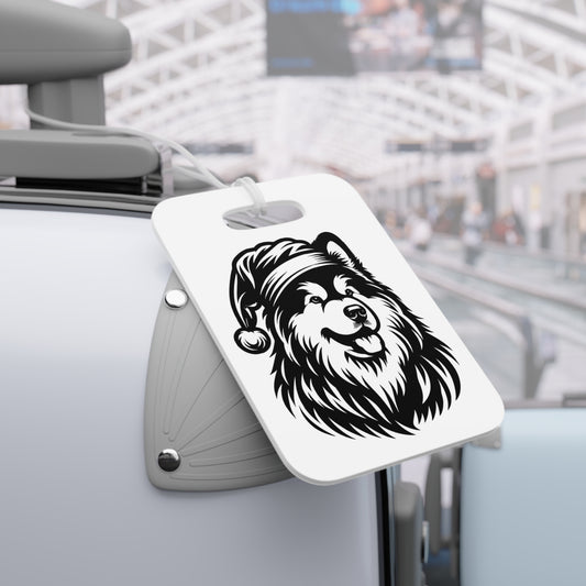 Santa Paws Malamute Luggage Tag