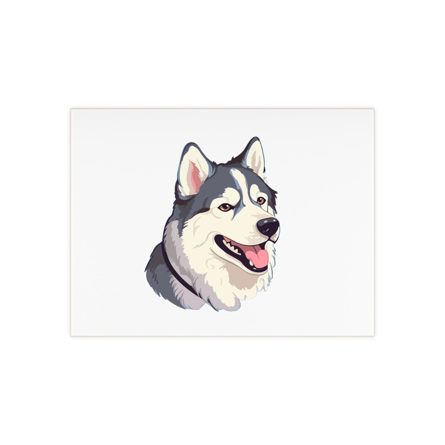 Malamute Head Ceramic Photo Tile