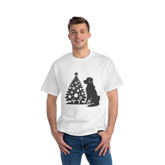 Golden Christmas Tree Men's Short-Sleeve Crewneck Tee