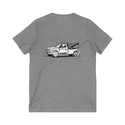 Wheel Lift Tow Truck Unisex Short Sleeve V-Neck Tee