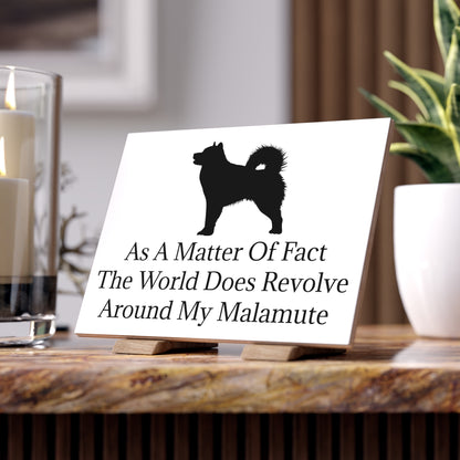 Matter Of Fact Malamute Ceramic Photo Tile