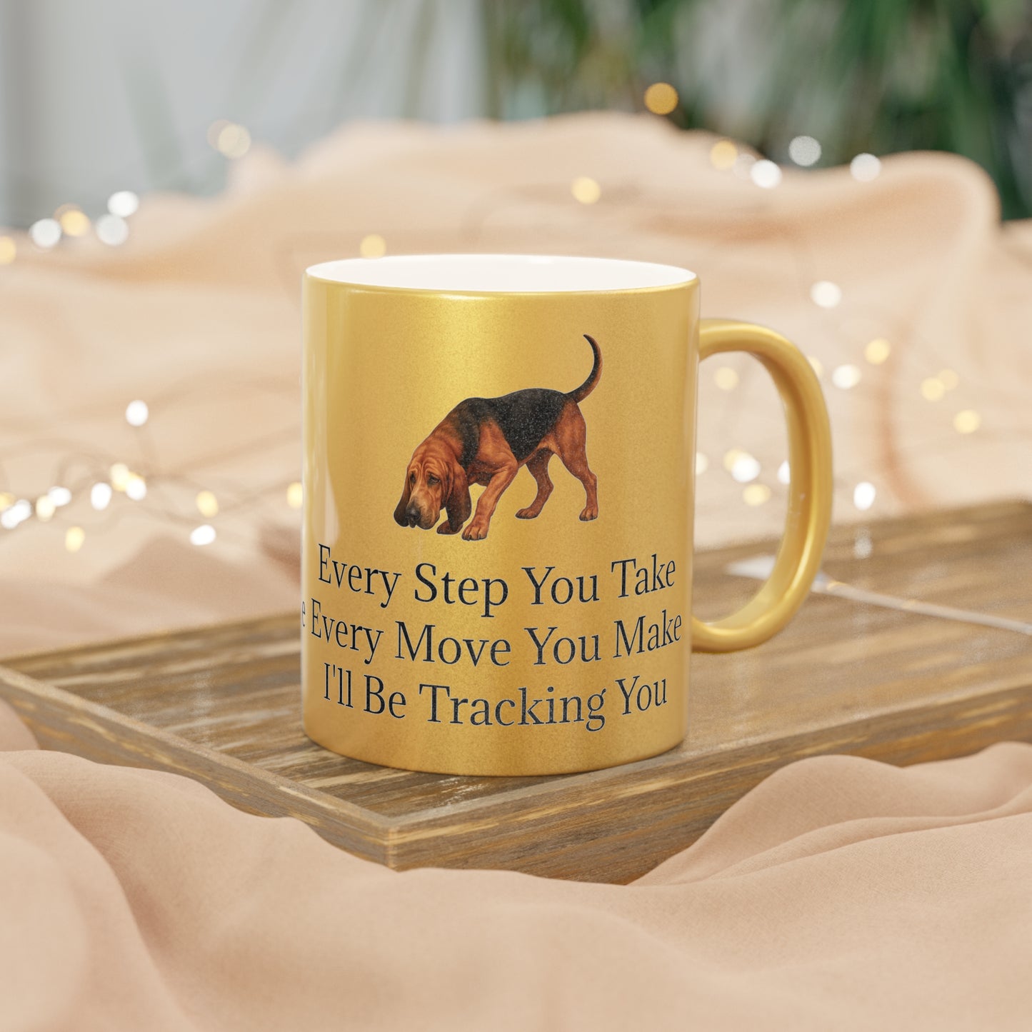 Tracking You Metallic Coffee Mug