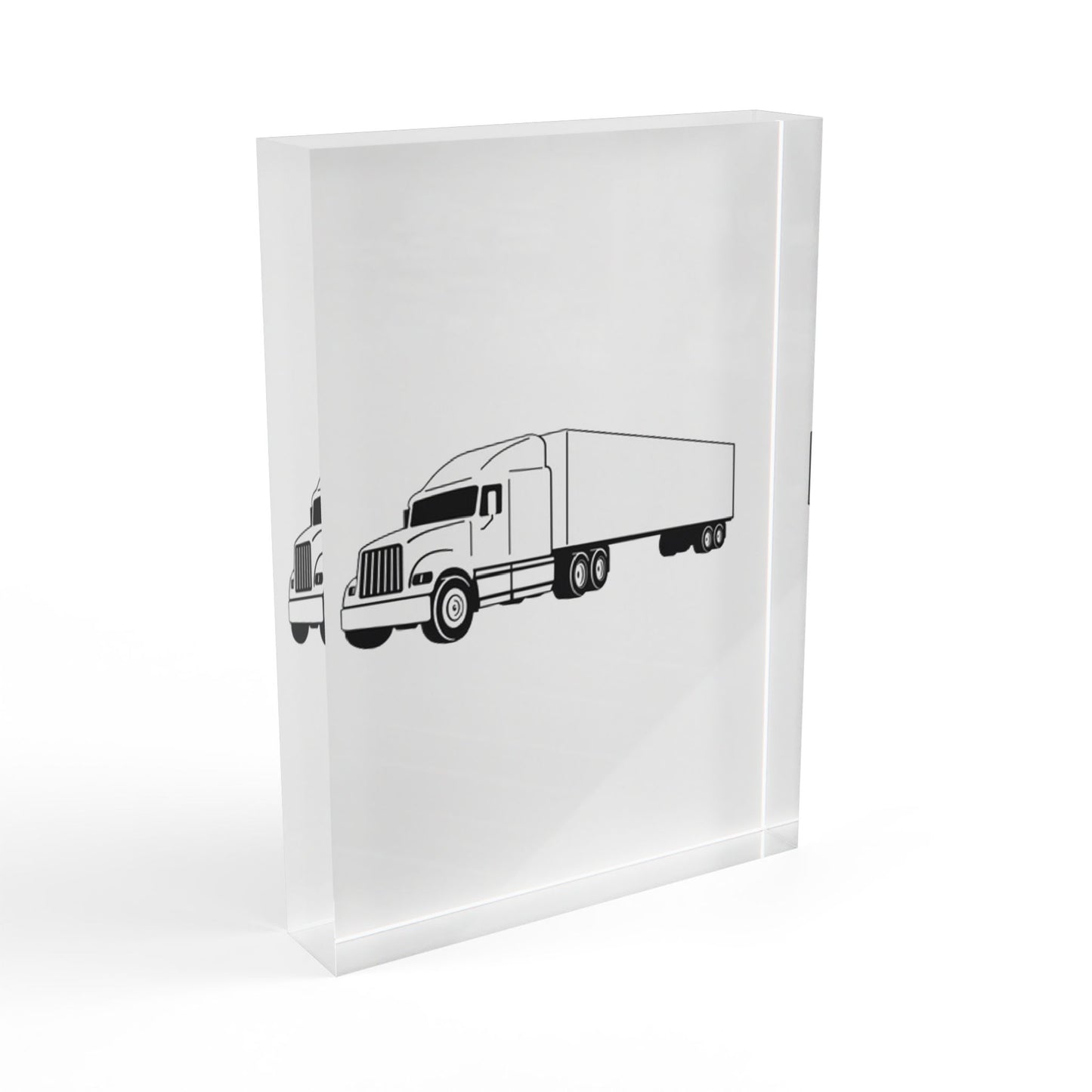 Semi Truck Acrylic Photo Block