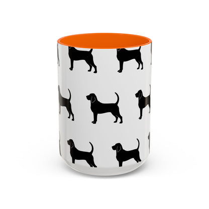 Bloodhound Silhouette 2-Tone Coffee Mug