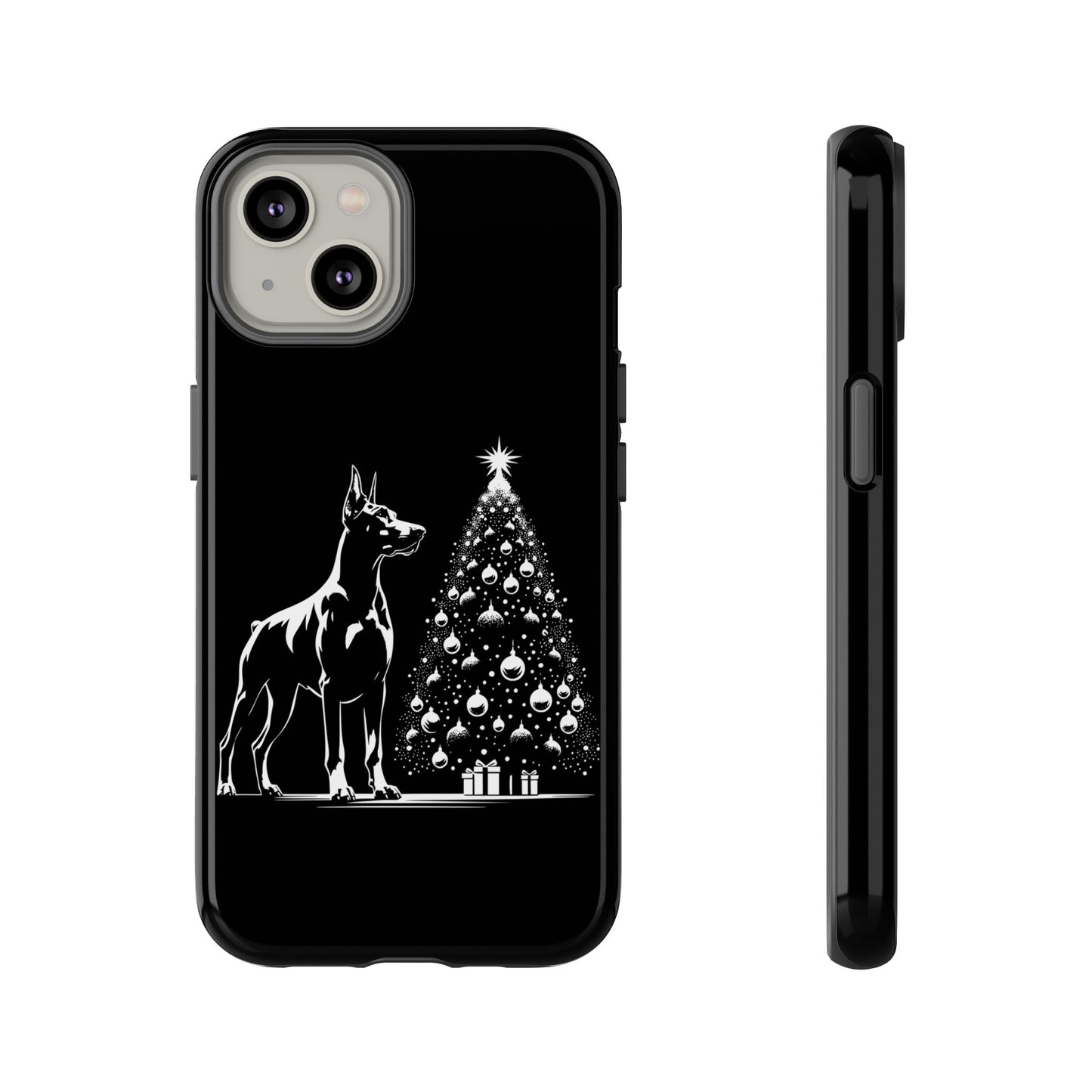 Doberman Christmas Tree iPhone Case