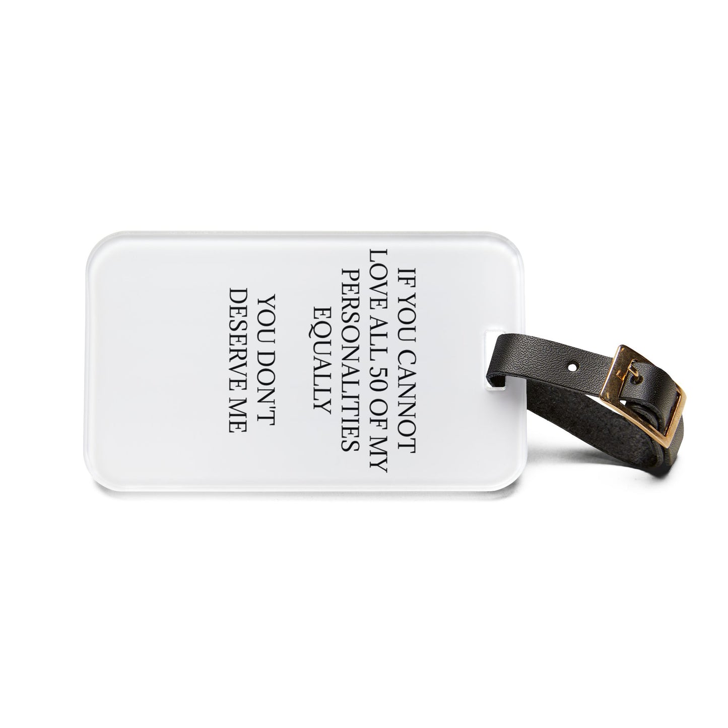 50 Personalities Leather Strap Luggage Tag