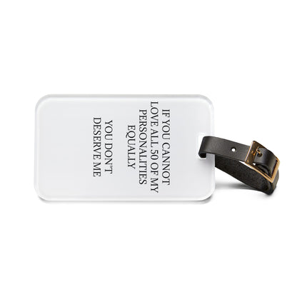 50 Personalities Leather Strap Luggage Tag
