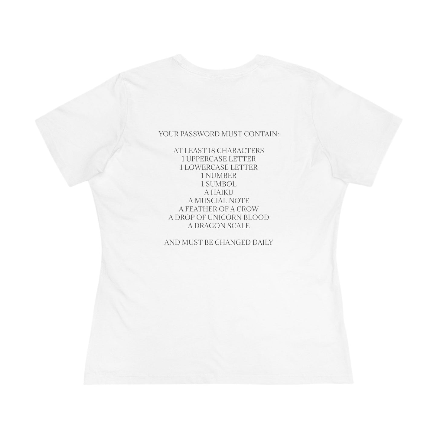 Password Women's Short Sleeve Crewneck Tee