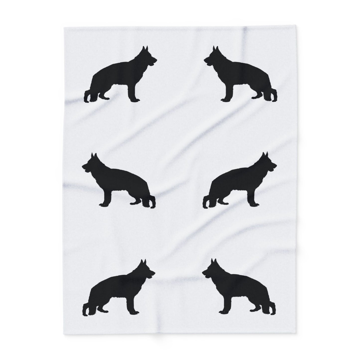 German Shepherd Silhouette Arctic Fleece Blanket