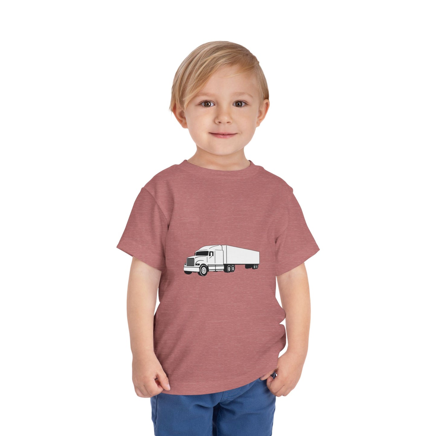 Semi Truck Toddler Unisex Short Sleeve Crewneck Tee