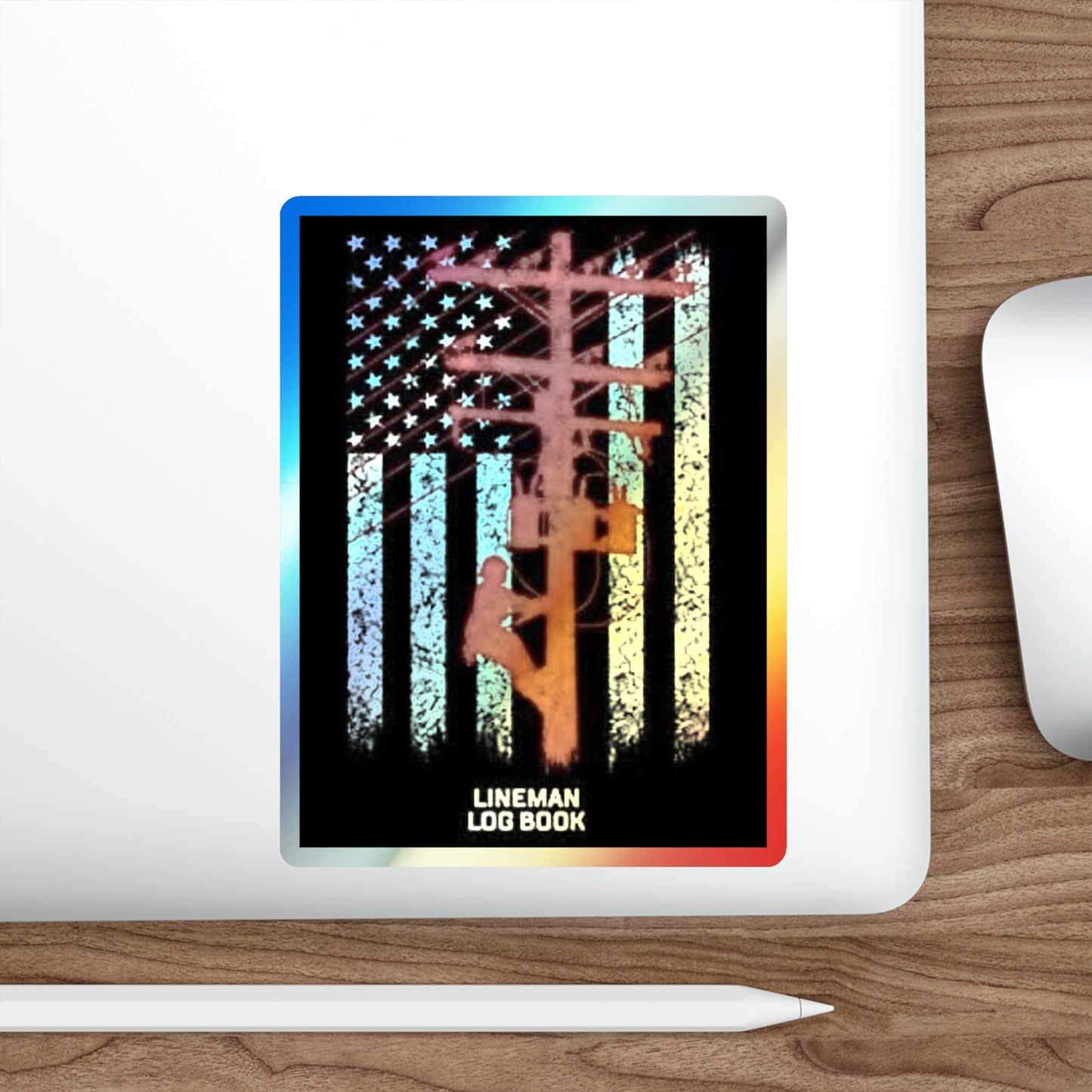 Lineman Holographic Sticker