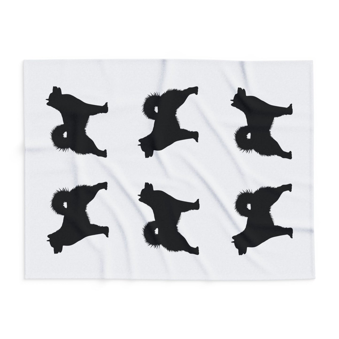 Malamute Silhouette Arctic Fleece Blanket