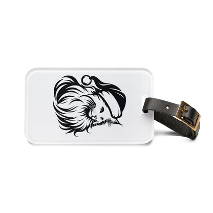 Santa Paws Cat Leather Strap Luggage Tag