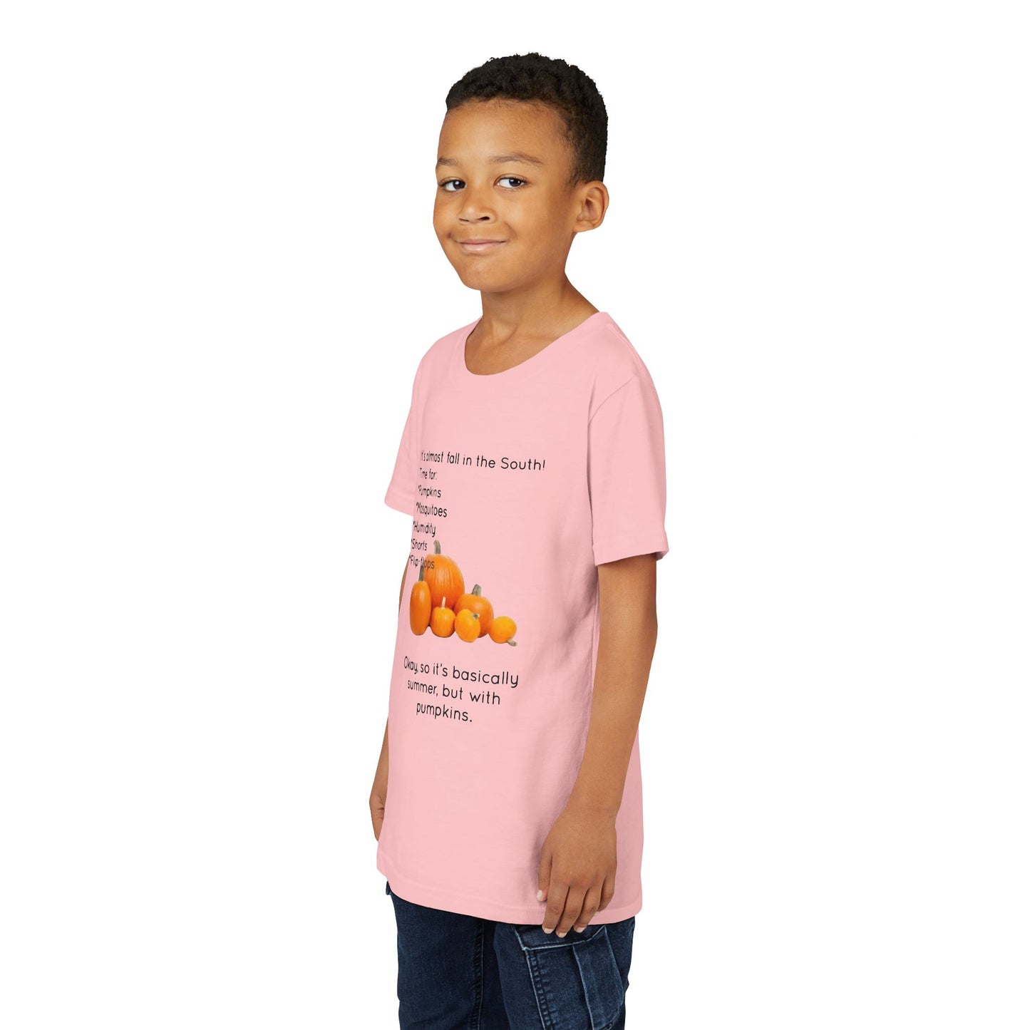 Fall In The South Youth Unisex Short Sleeve Crewneck Tee