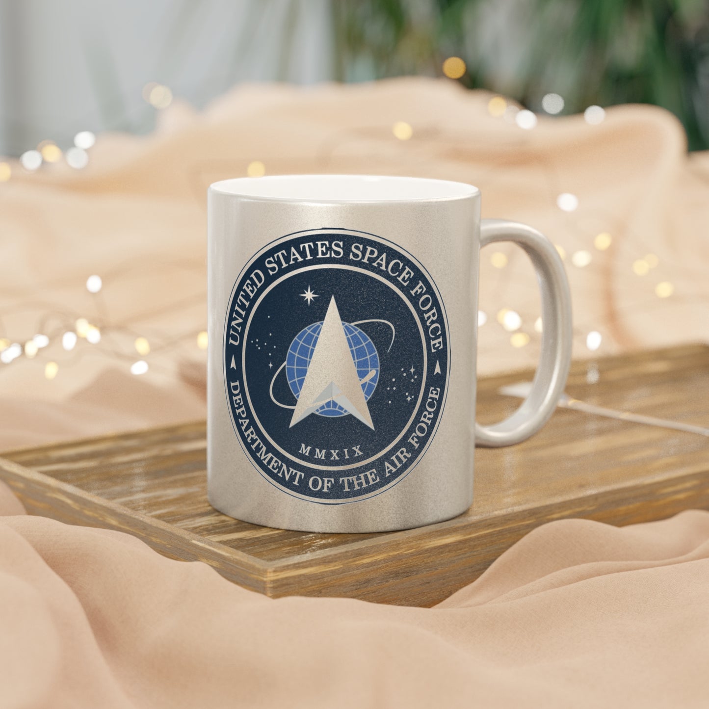 US Space Force Metallic Coffee Mug