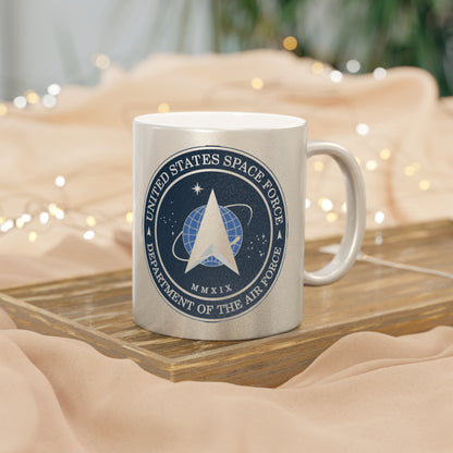 US Space Force Metallic Coffee Mug