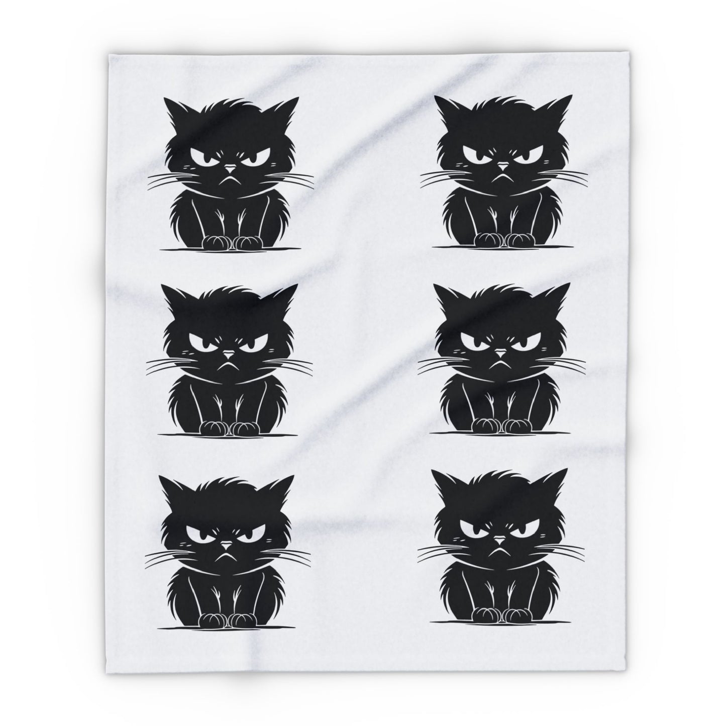 Angry Cat Arctic Fleece Blanket