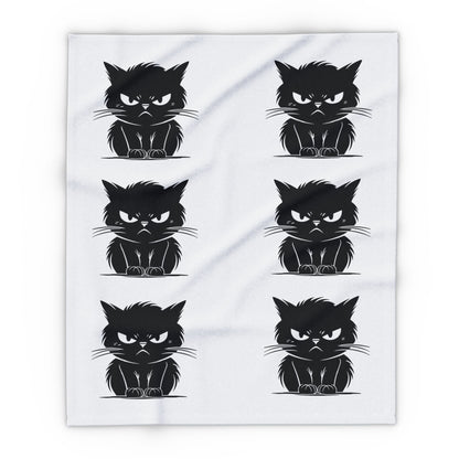 Angry Cat Arctic Fleece Blanket