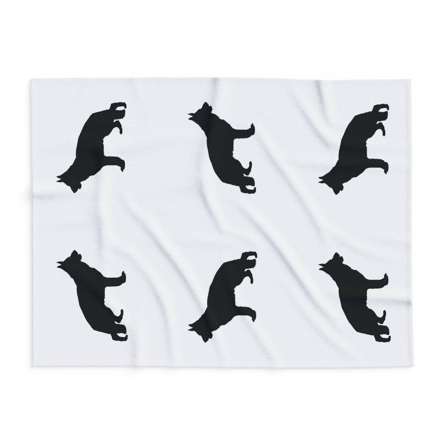 German Shepherd Silhouette Arctic Fleece Blanket