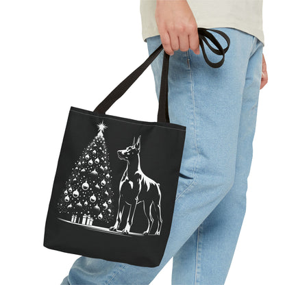 Doberman Christmas Tree Tote Bag
