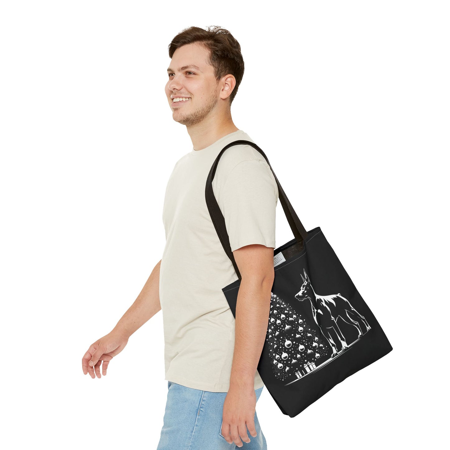 Doberman Christmas Tree Tote Bag