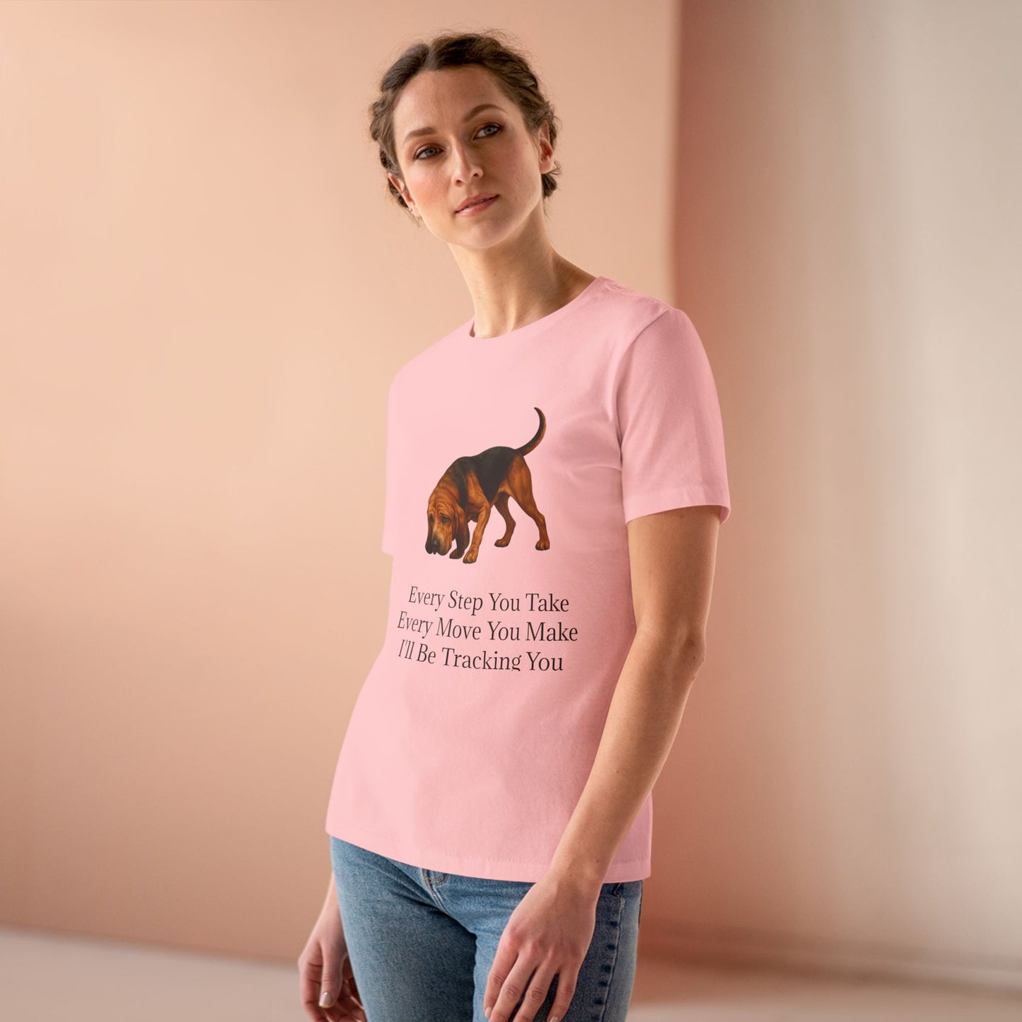 Tracking You Women's Short Sleeve Crewneck Tee