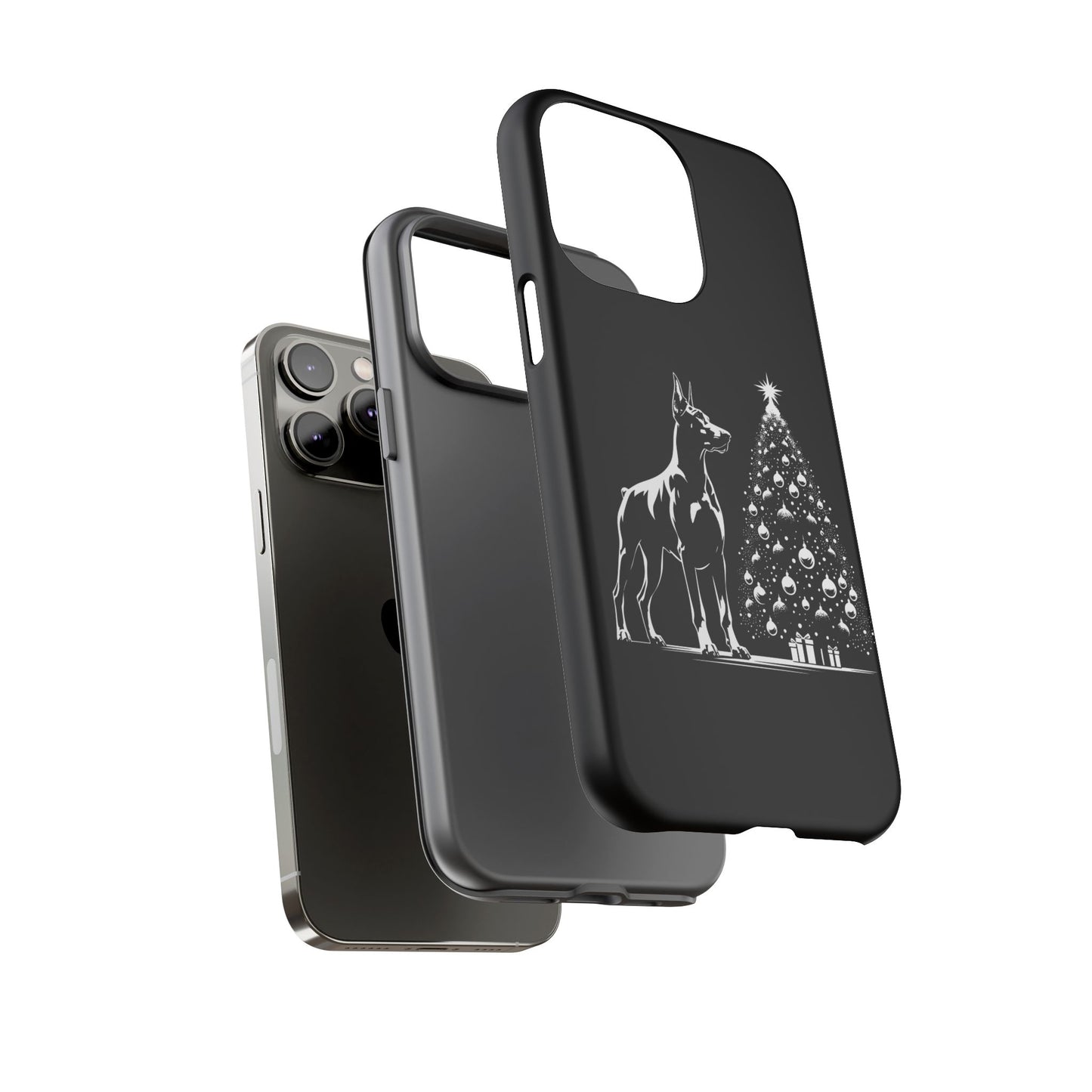 Doberman Christmas Tree iPhone Case