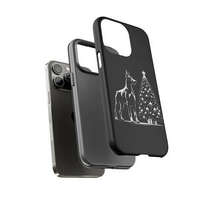 Doberman Christmas Tree iPhone Case