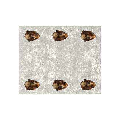 Basset Hound Head Crushed Velvet Blanket