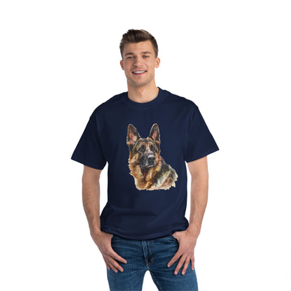 German Shepherd Head Men's Short-Sleeve Crewneck Tee