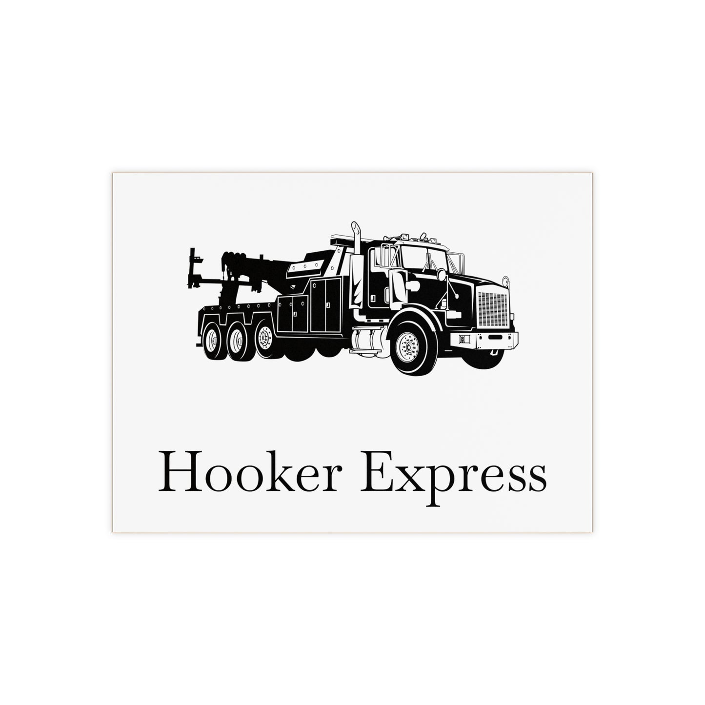 H**ker Express Heavy Tow Truck Ceramic Photo Tile