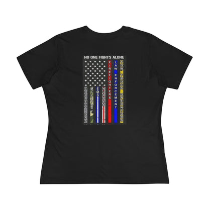 No One Fights Alone Women's Short Sleeve Crewneck Tee