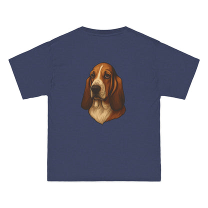 Basset Hound Head Men's Short-Sleeve Crewneck Tee