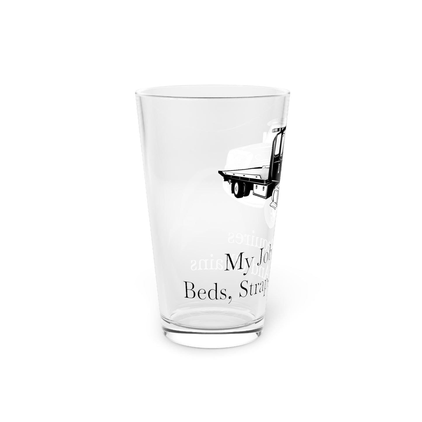 Beds, Straps, And Chains Drinking Glass