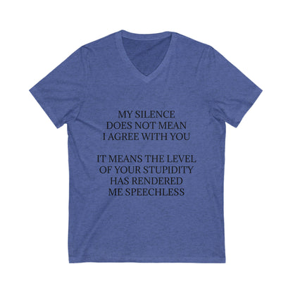 Speechless Unisex Short Sleeve V-Neck Tee