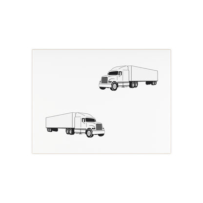 Semi Truck Ceramic Photo Tile