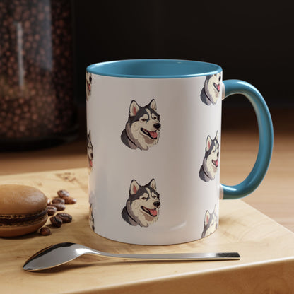 Malamute Head 2-Tone Coffee Mug