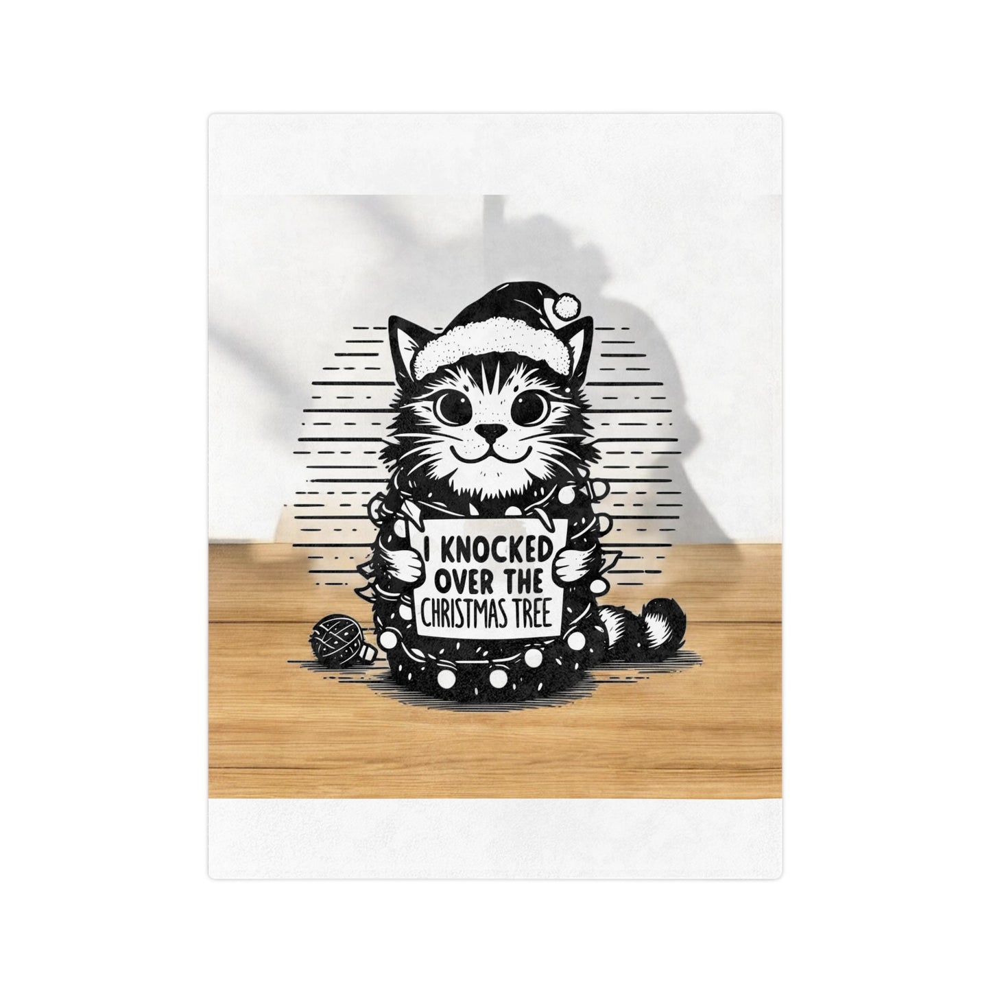Naughty Cat Velveteen Microfiber Blanket
