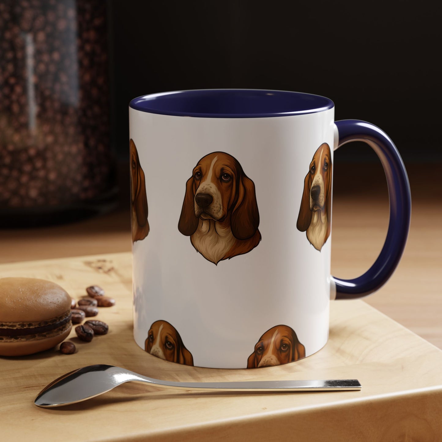Basset Hound Head 2-Tone Coffee Mug