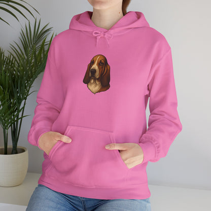 Basset Hound Head Unisex Hoodie